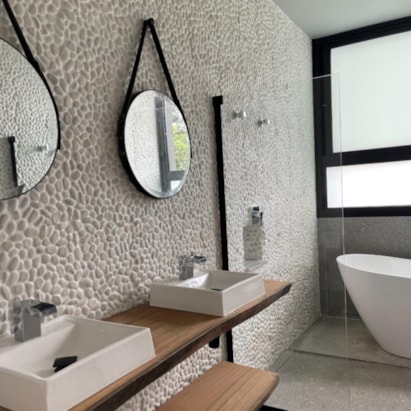 Revestimento Natural Seixo 30x30cm Ritallio Bianco - 2050009