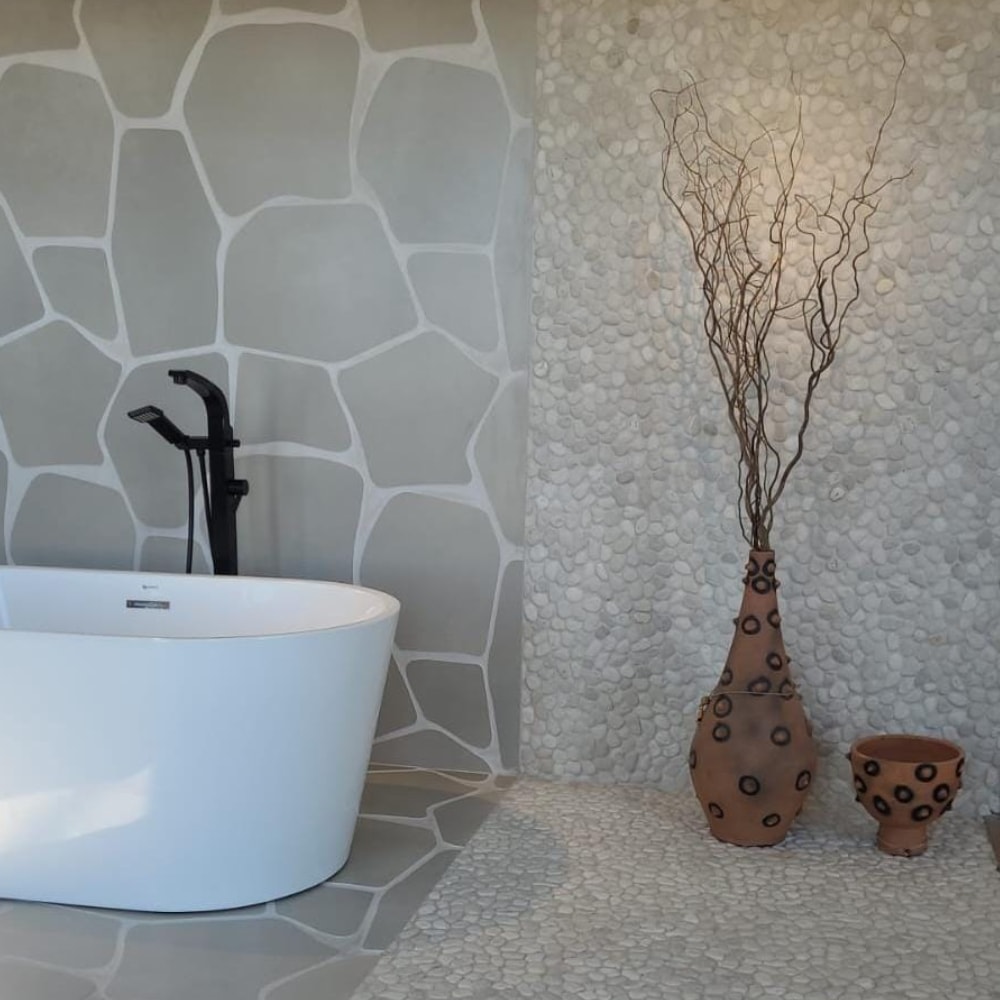 Revestimento Natural Seixo 30x30cm Ritallio Bianco - 2050009