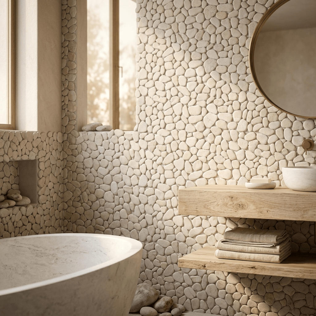 Revestimento Natural Seixo 30x30cm Ritallio Bianco - 2050009