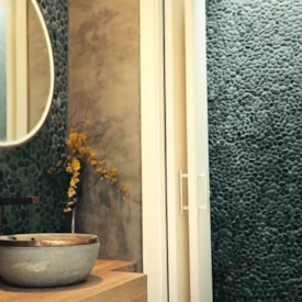 Revestimento Natural Seixo 30x30cm Ritallio Nero - 2050010