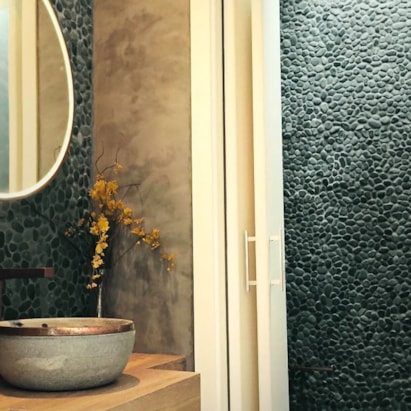 Revestimento Natural Seixo 30x30cm Ritallio Nero - 2050010