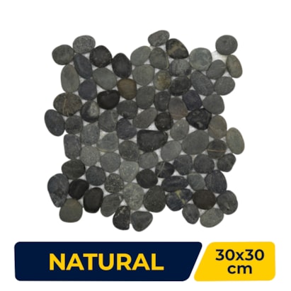 Revestimento Natural Seixo 30x30cm Ritallio Nero - 2050010
