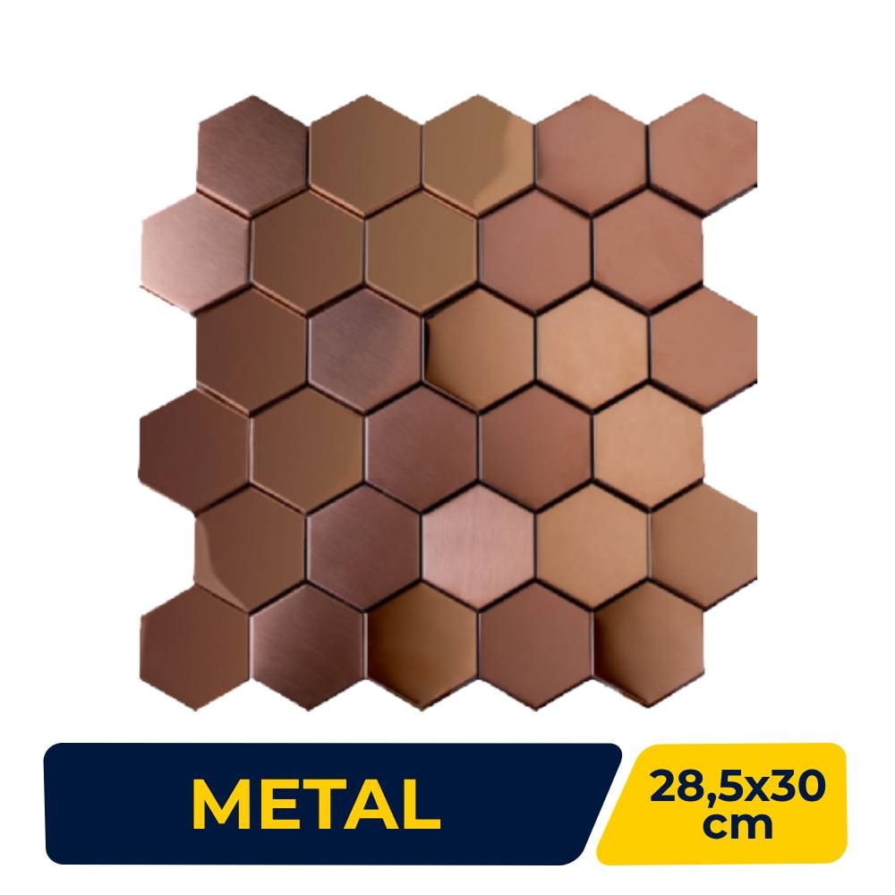 Revestimento Pastilha 28,5x30cm Ritallio Esago Cobre - 2060015