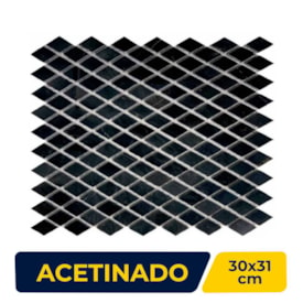 Revestimento Pastilha 30x31cm Portinari Prosa Diamond Black Retificado 6060139 - Caixa com 11 peças