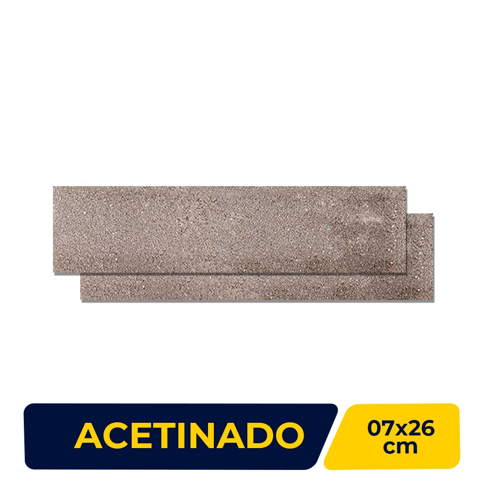 Revestimento Porcelanato Acetinado 07x26cm Caixa 0,90m² Portobello Luton ASH - 203788E