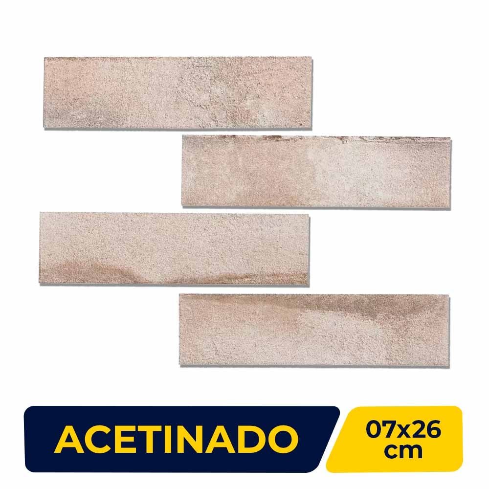 Revestimento Porcelanato Acetinado 07x26cm Caixa 0,92m² Portobello YorkShire Light Bold - 24978E