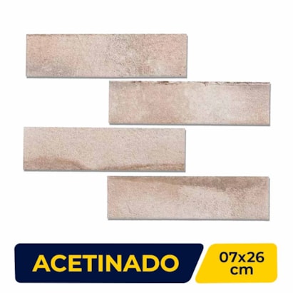 Revestimento Porcelanato Acetinado 07x26cm Caixa 0,92m² Portobello YorkShire Light Bold - 24978E