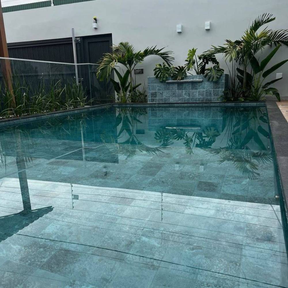 Revestimento Porcelanato Acetinado 15,5x15,5cm Caixa 1,29m² Decortiles Atol Turquesa Bold - 8041291/8040259