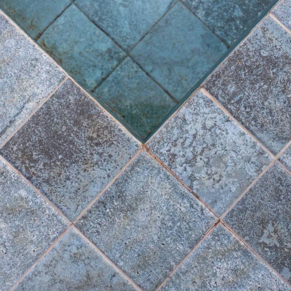 Revestimento Porcelanato Acetinado 15,5x15,5cm Caixa 1,29m² Decortiles Atol Turquesa Bold - 8041291/8040259