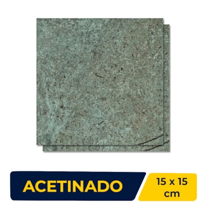 Revestimento Porcelanato Acetinado 15x15cm Caixa 1,29m² Decortiles Atol Jade Bold