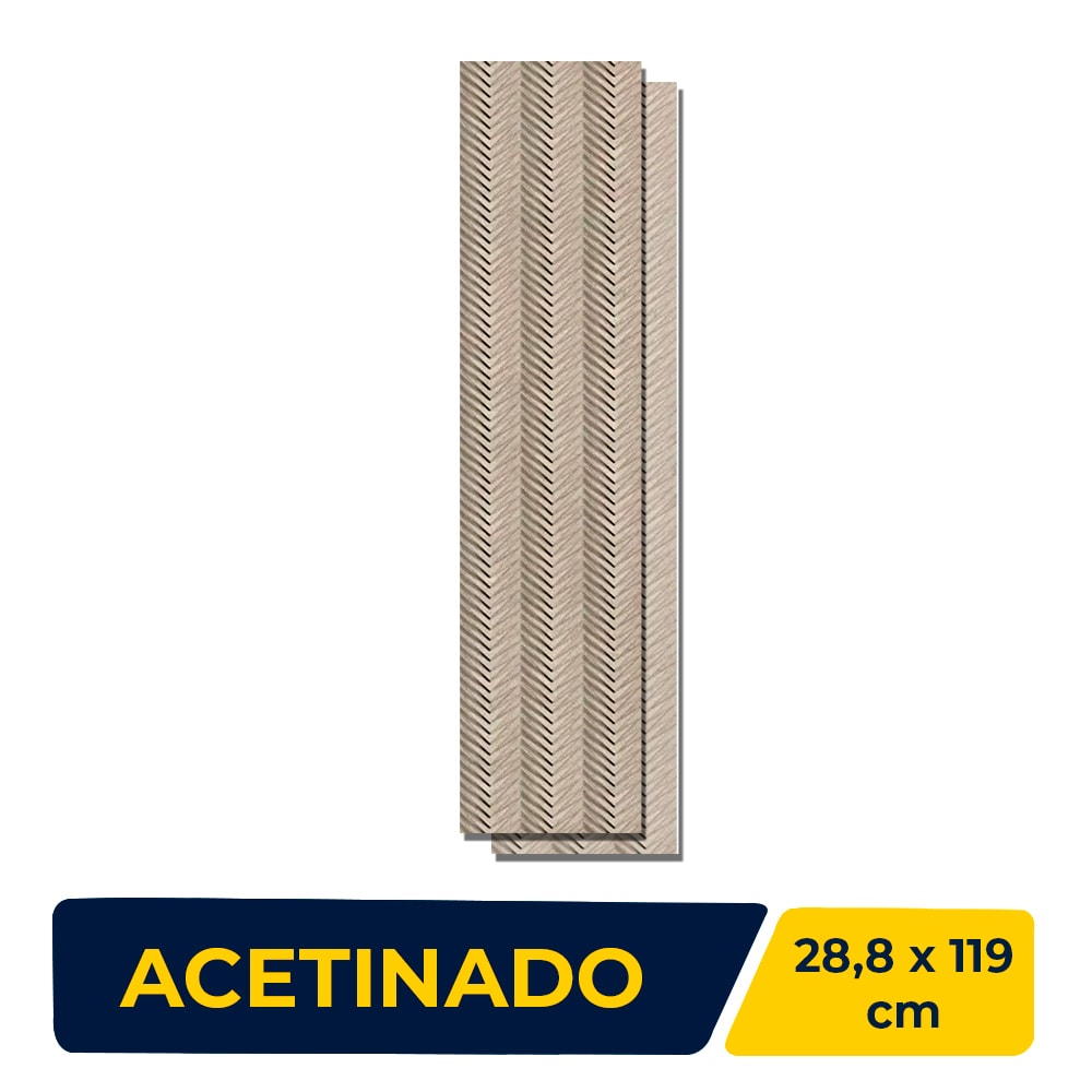 Revestimento Porcelanato Acetinado 28.8x119cm Caixa 1,03m² Ceusa Zigue Chevron Retificado - 5045300