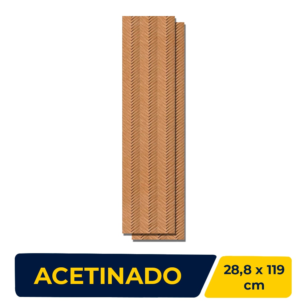 Revestimento Porcelanato Acetinado 28.8x119cm Caixa 1,03m² Ceusa Zigue Chevron Retificado - 5045301