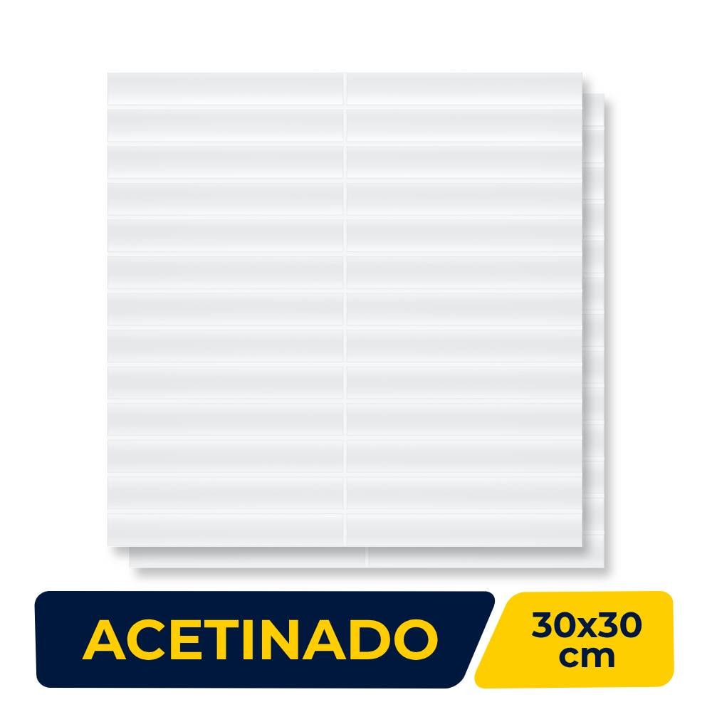 Revestimento Porcelanato Acetinado 30x30cm Peça Portinari MC Fillet WH Bold - 6062784