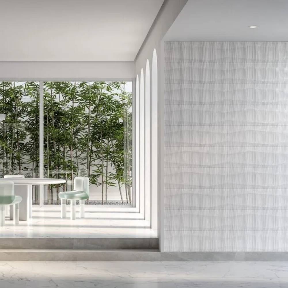 Revestimento Porcelanato Acetinado 30x90,2cm Caixa 0,81m² Roca Groove White Retificado - F8000AW011