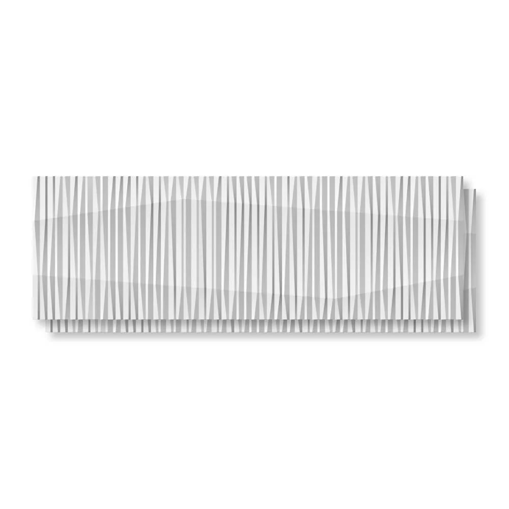 Revestimento Porcelanato Acetinado 30x90,2cm Caixa 0,81m² Roca Groove White Retificado - F8000AW011