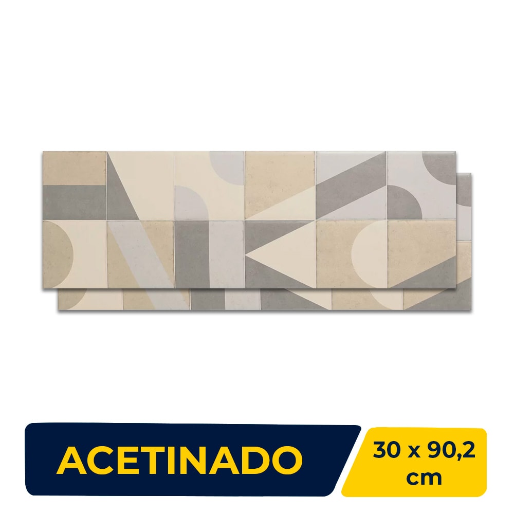 Revestimento Porcelanato Acetinado 30x90,2cm Caixa 1,08m² Incepa Shape Multicor Retificado - 61220114