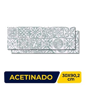 Revestimento Porcelanato Acetinado 30x90,2cm Caixa 1,08m² Roca INS Marrocos Gardem MT Retificado - FZH01AW16