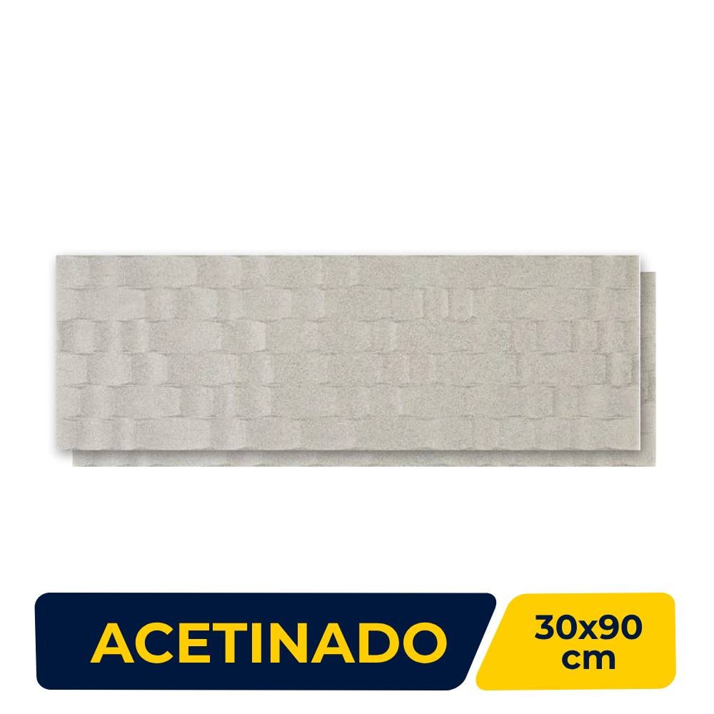 Revestimento Porcelanato Acetinado 30x90cm Caixa 1,07m² Portobello Urban Mood Light Parkour Retificado - 12294E