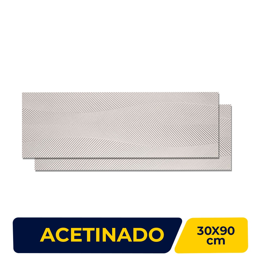 Revestimento Porcelanato Acetinado 30x90cm Caixa 1,34m² Portobello Belgique Clair Origens Mate Retificado - 201691E