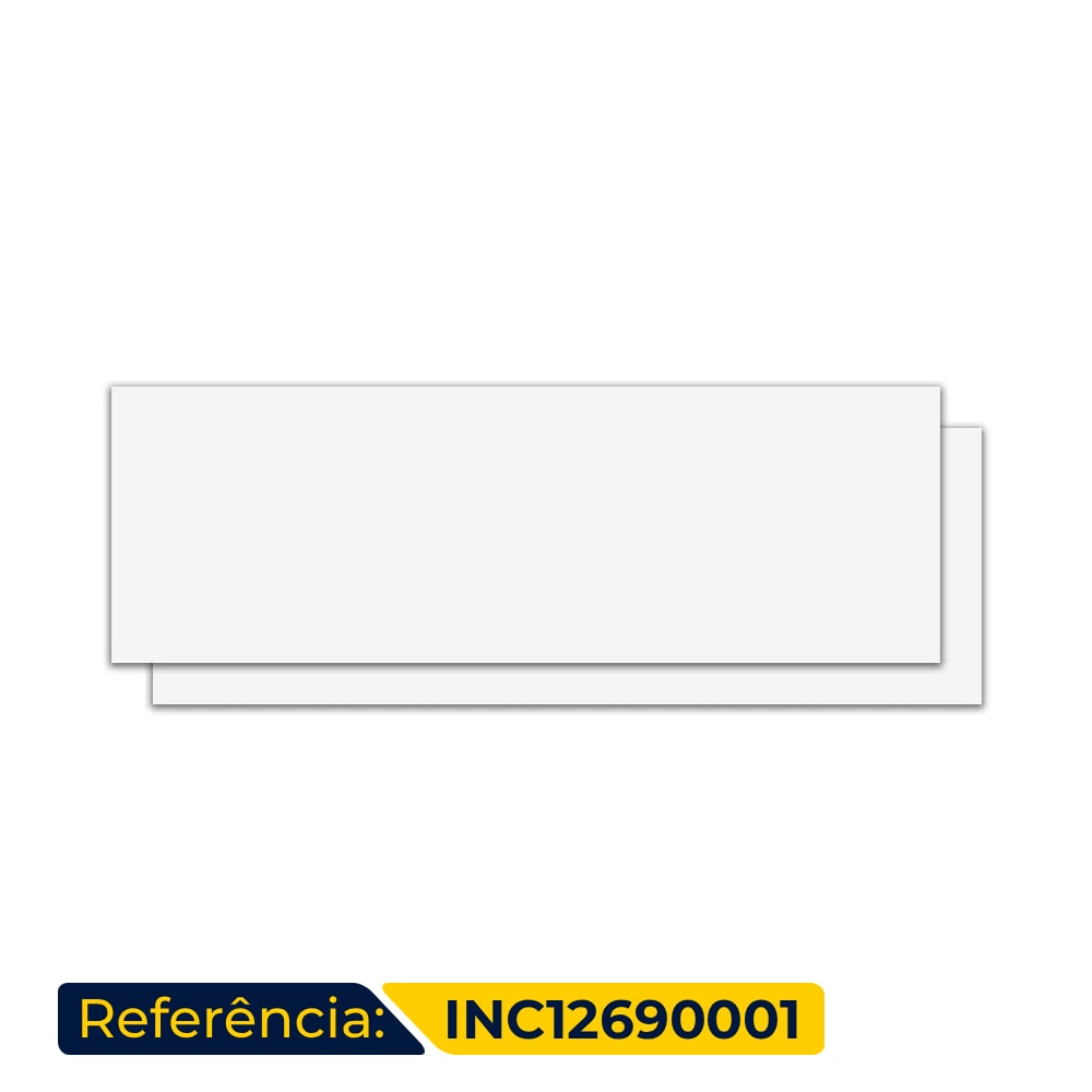 Revestimento Porcelanato Acetinado 30x90cm Caixa 1,89m² Incepa Alaska Branco Retificado - INC12690001