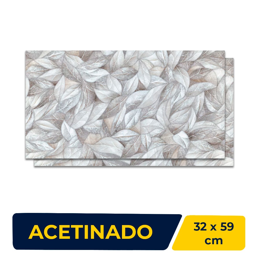Revestimento Porcelanato Acetinado 32x59cm Caixa 1,13m² Incepa Fler Bege Retificado - 61190202