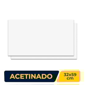 Revestimento Porcelanato Acetinado 32x59cm Caixa 2,08m² Incepa Glacial Snow Retificado - 61310002