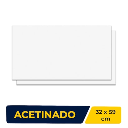 Revestimento Porcelanato Acetinado 32x59cm Caixa 2,08m² Incepa Glacial Snow Retificado - 61310002