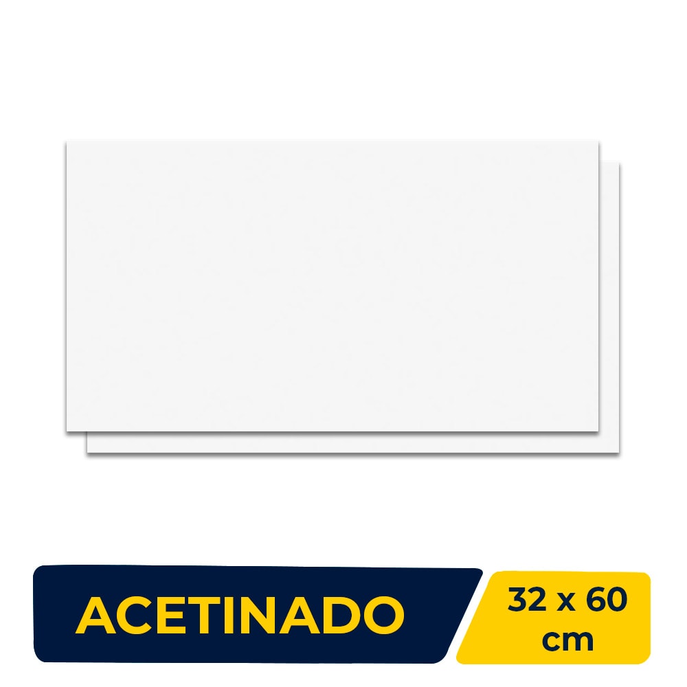 Revestimento Porcelanato Acetinado 32x60cm Caixa 2,18m² Incepa Glacial Snow - 61300006