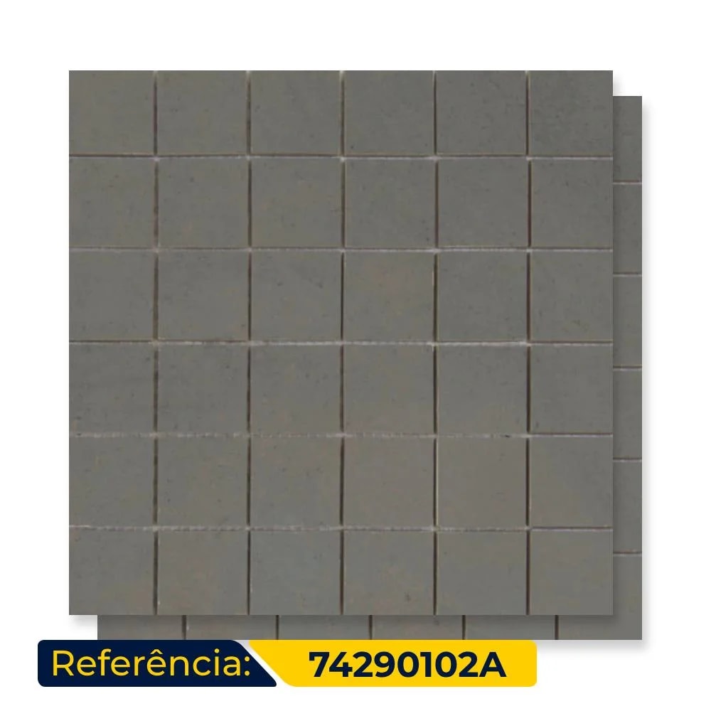 Revestimento Porcelanato Acetinado 33x33cm Roca Unique Stone Mosaico Black - 74290102