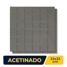 Revestimento Porcelanato Acetinado 33x33cm Roca Unique Stone Mosaico Black - 74290102