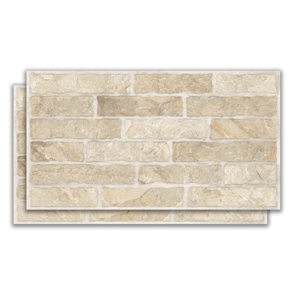 Revestimento Porcelanato Acetinado 33X60cm Caixa 1,95 m² Esther Brick Ingles Bege - ART58973
