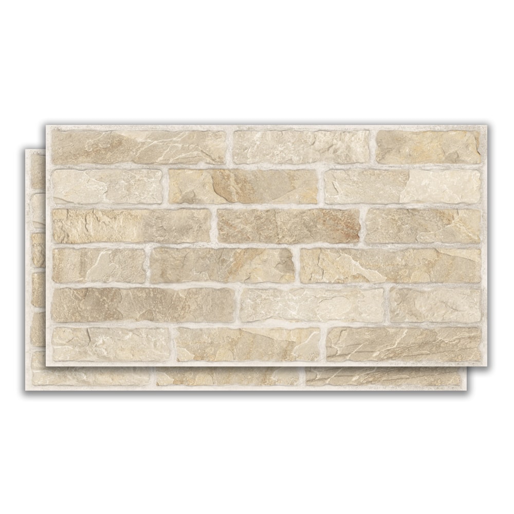 Revestimento Porcelanato Acetinado 33X60cm Caixa 1,95 m² Esther Brick Ingles Bege - ART58973