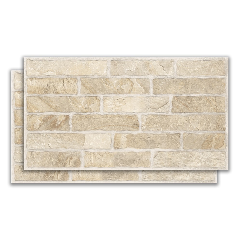 Revestimento Porcelanato Acetinado 33X60cm Caixa 1,95 m² Esther Brick Ingles Bege - ART58973