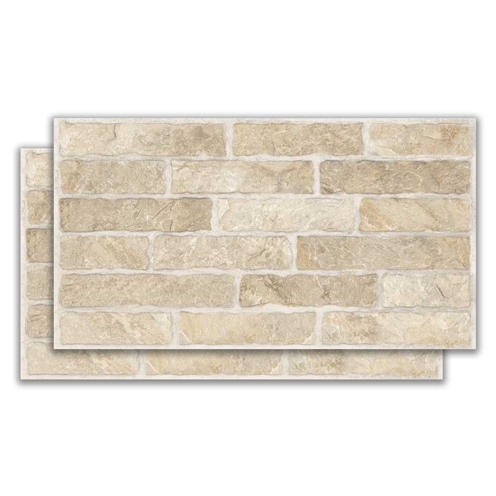 Revestimento Porcelanato Acetinado 33X60cm Caixa 1,95 m² Esther Brick Ingles Bege - ART58973