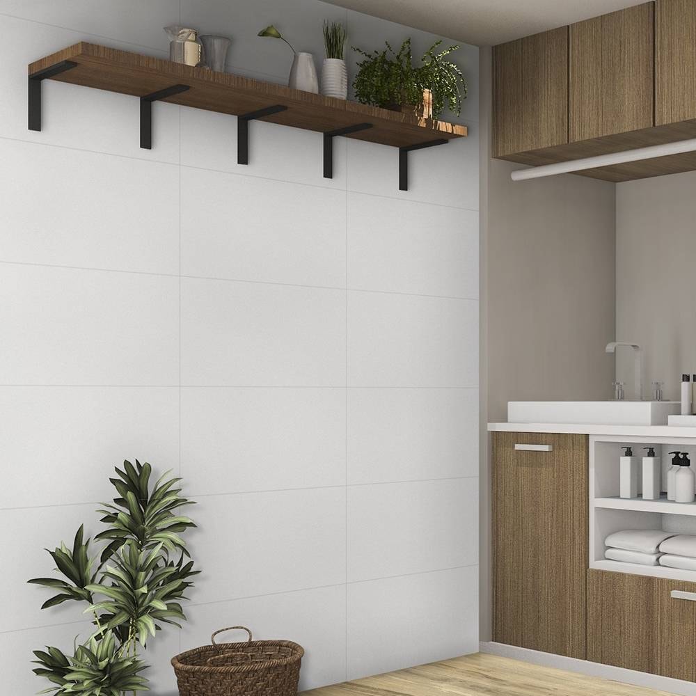 Revestimento Porcelanato Acetinado 35x70cm Caixa 2,22m² Delta Bianco Retificado - 2953