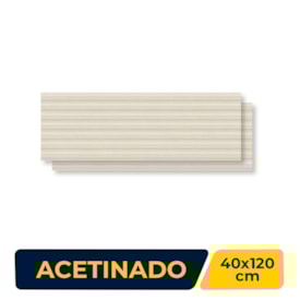 Revestimento Porcelanato Acetinado 40x120cm Caixa 1,44m² Portinari Santorini Ripado OFW Retificado - 6063284
