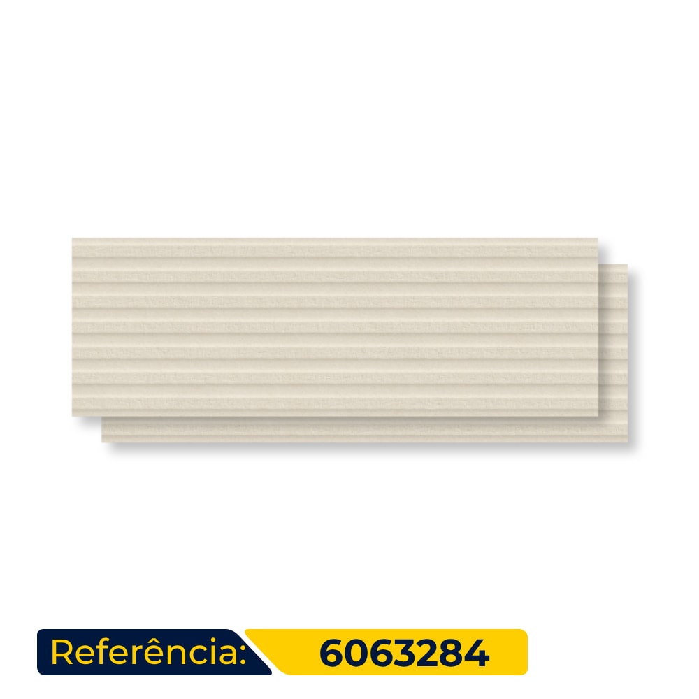 Revestimento Porcelanato Acetinado 40x120cm Caixa 1,44m² Portinari Santorini Ripado OFW Retificado - 6063284
