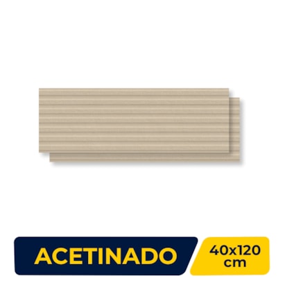 Revestimento Porcelanato Acetinado 40x120cm Caixa 1,44m² Portinari Santorini Ripado SBE Retificado - 6063285
