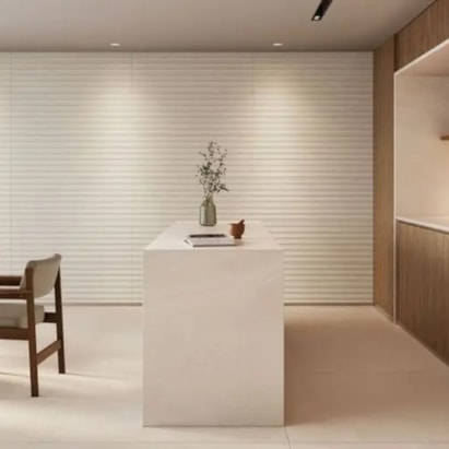 Revestimento Porcelanato Acetinado 40x120cm Caixa 1,44m² Portinari Santorini Ripado SBE Retificado - 6063285