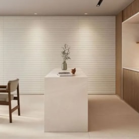 Revestimento Porcelanato Acetinado 40x120cm Caixa 1,44m² Portinari Santorini Ripado SBE Retificado - 6063285