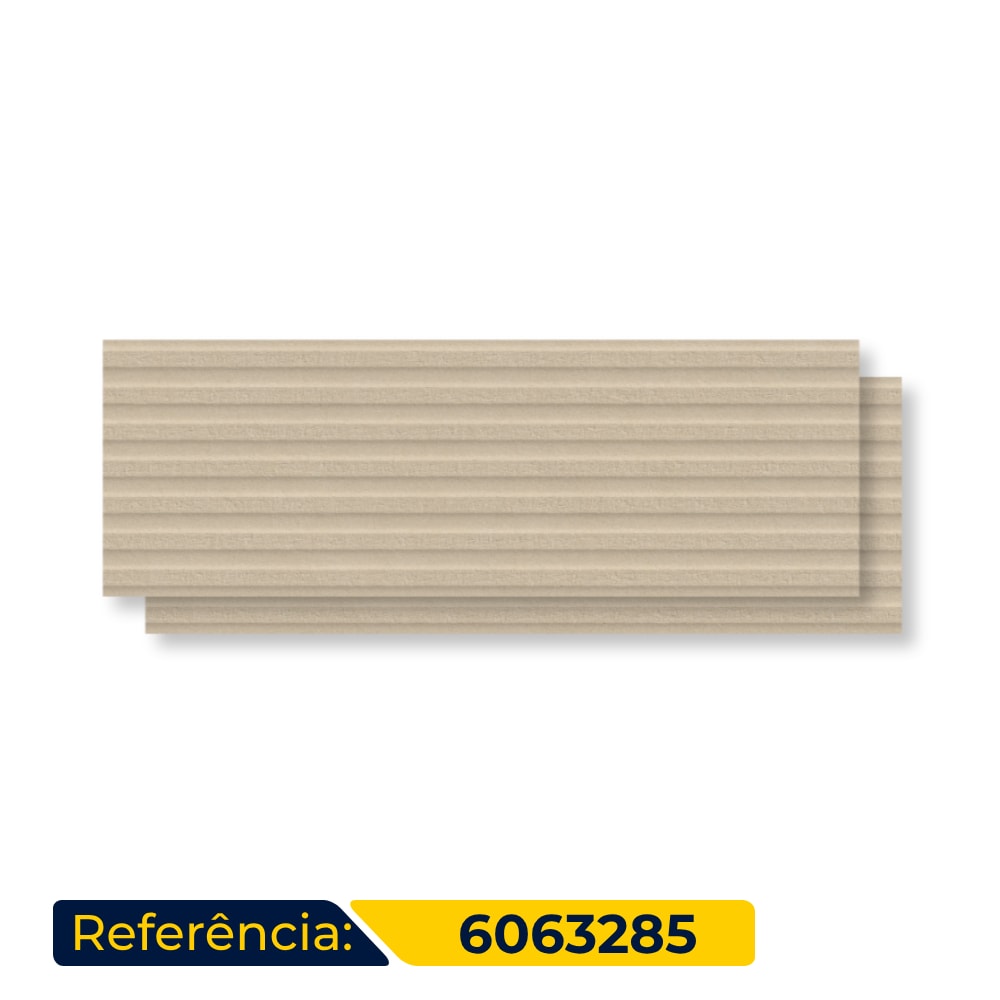 Revestimento Porcelanato Acetinado 40x120cm Caixa 1,44m² Portinari Santorini Ripado SBE Retificado - 6063285