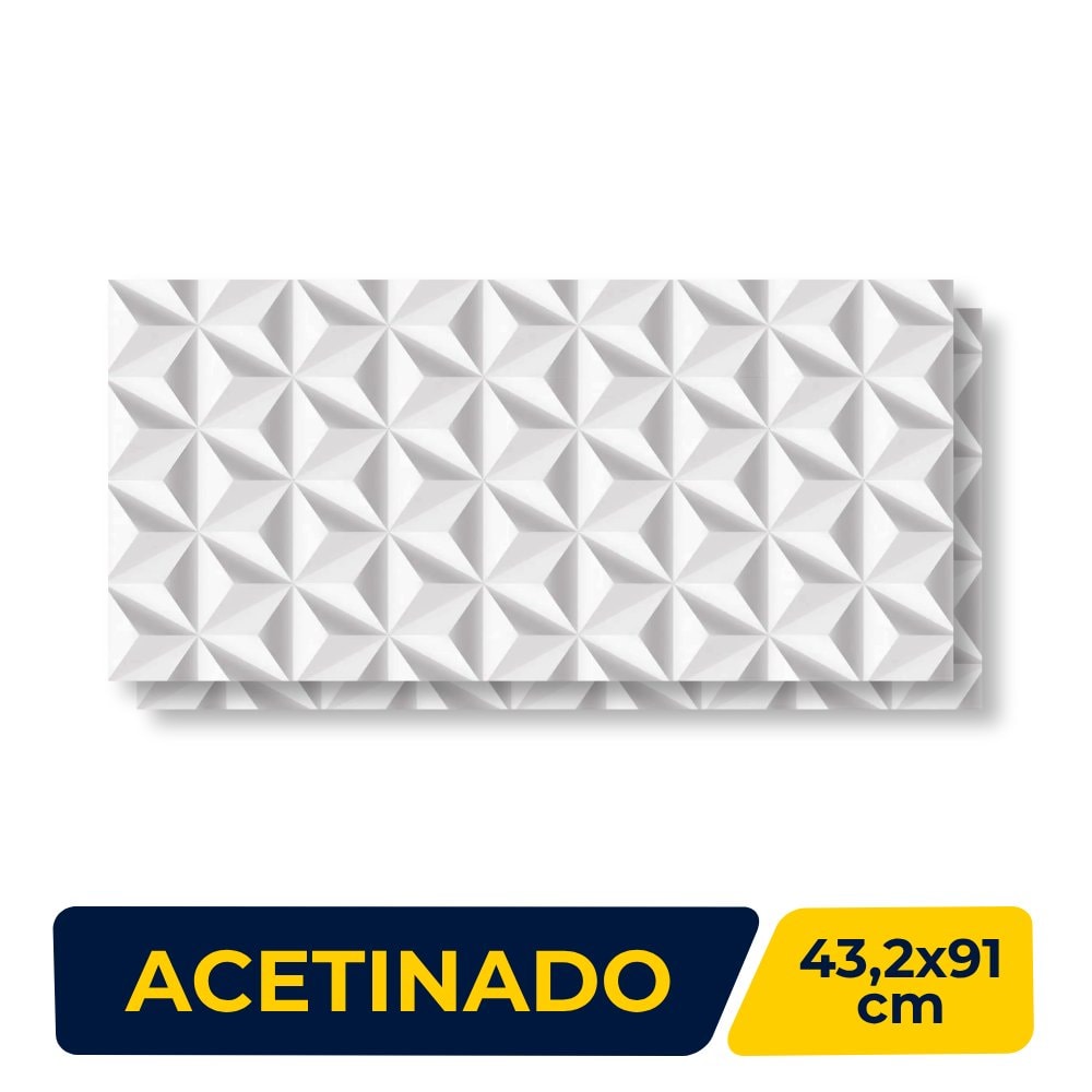 Revestimento Porcelanato Acetinado 43.2x91cm Caixa 1,96m² Ceusa Nuance Piramide Retificado - 5002974