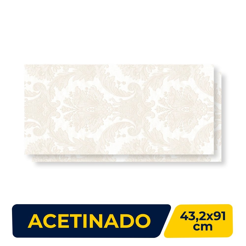 Revestimento Porcelanato Acetinado 43.2x91cm Caixa 1,96m² Ceusa Vivenda Pastel Retificado - 5002445