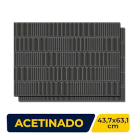 Revestimento Porcelanato Acetinado 43.7x63.1cm Caixa 1,65m² Ceusa Canudos Grafite Retificado - 5008448