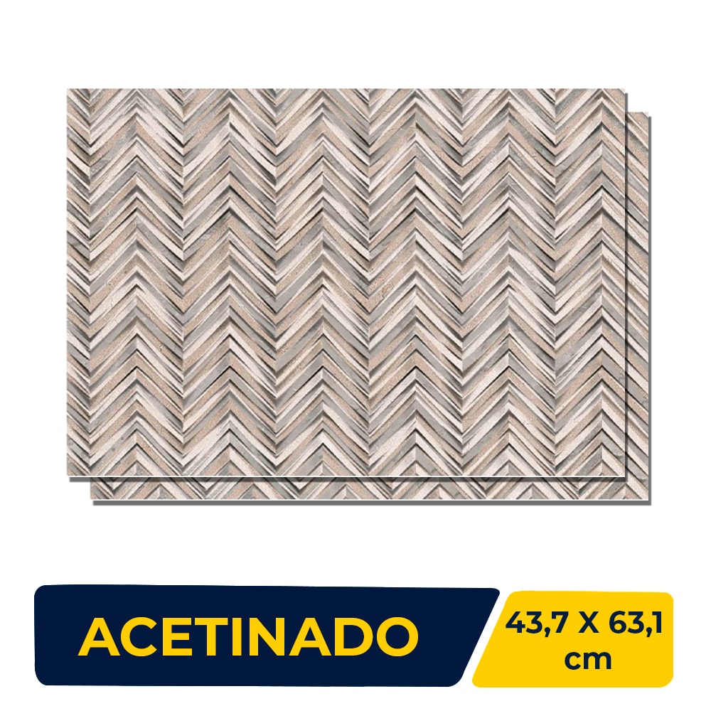 Revestimento Porcelanato Acetinado 43.7x63.1cm Caixa 1,65m² Ceusa Escama Malena Retificado - 5008418