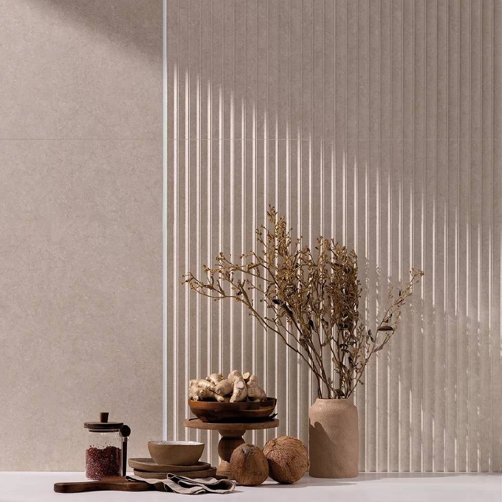 Revestimento Porcelanato Acetinado 45x120cm Caixa 1,61m² Portobello Stone Off White Graffi Retificado - 206024