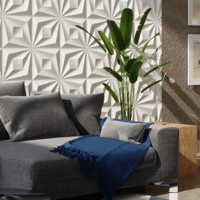 Revestimento Porcelanato Acetinado 58,4x58,4cm Ceusa Drapeado Branco Retificado - 5062546