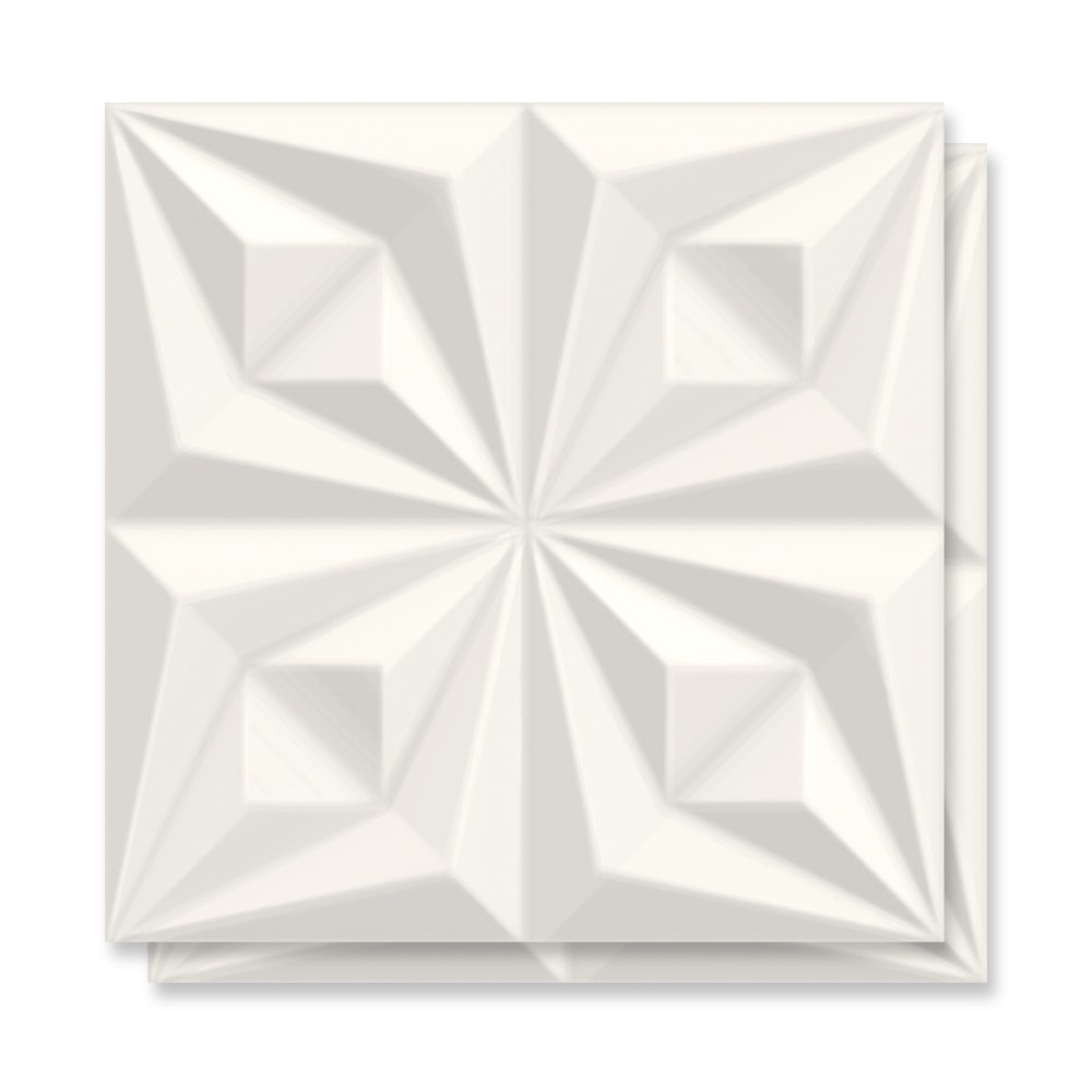 Revestimento Porcelanato Acetinado 58,4x58,4cm Ceusa Drapeado Branco Retificado - 5062546