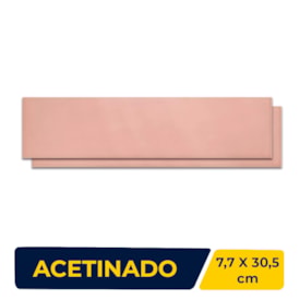 Revestimento Porcelanato Acetinado 7,7x30,5cm Caixa 1,08m² Roca Ombre Lady Blush - F14B0JZ091