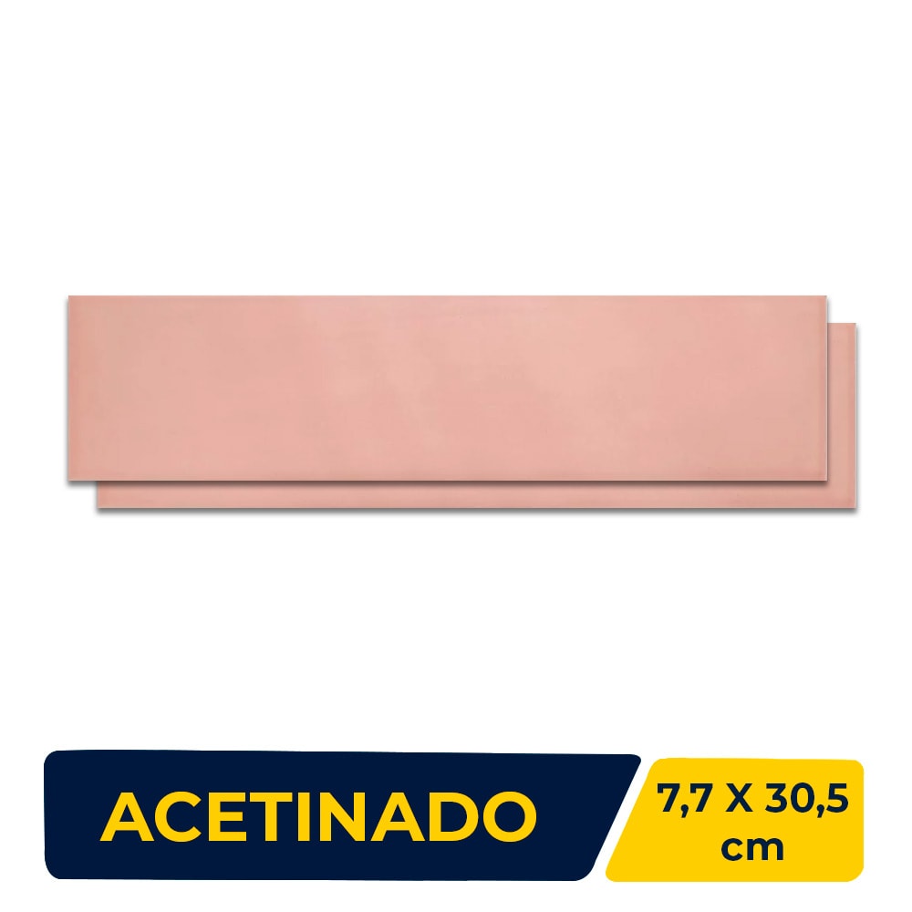 Revestimento Porcelanato Acetinado 7,7x30,5cm Caixa 1,08m² Roca Ombre Lady Blush - F14B0JZ091
